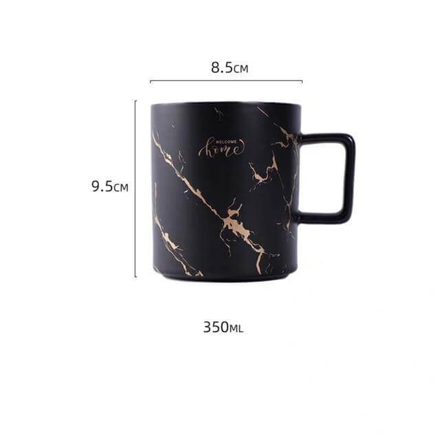 Lisslune | Elegant Nordic Marble Ceramic Coffee Mugs