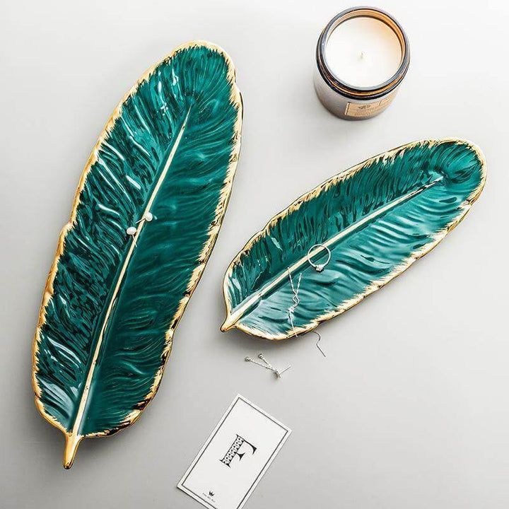 Lisslune | Creative Gold Color Ceramic Plate Set