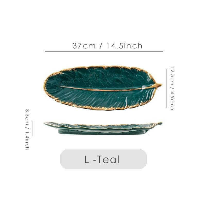 Lisslune | Creative Gold Color Ceramic Plate Set