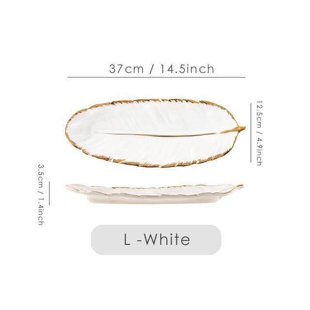 Lisslune | Creative Gold Color Ceramic Plate Set