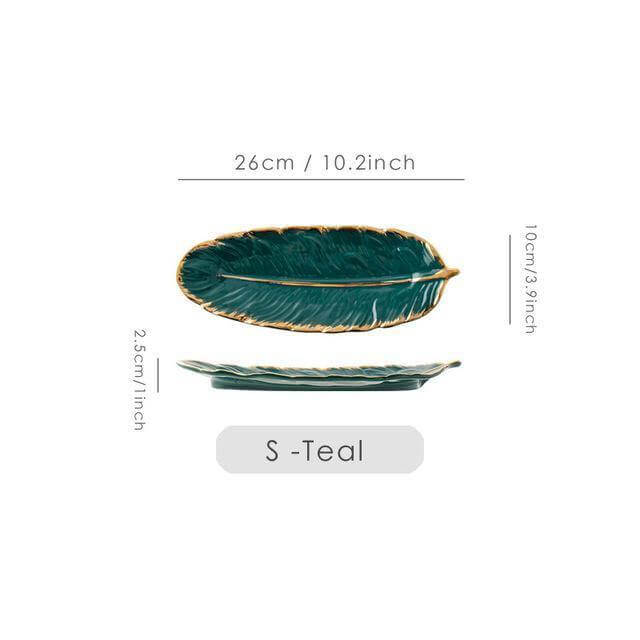 Lisslune | Creative Gold Color Ceramic Plate Set