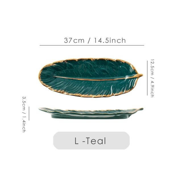 Lisslune | Creative Gold Color Ceramic Plate Set