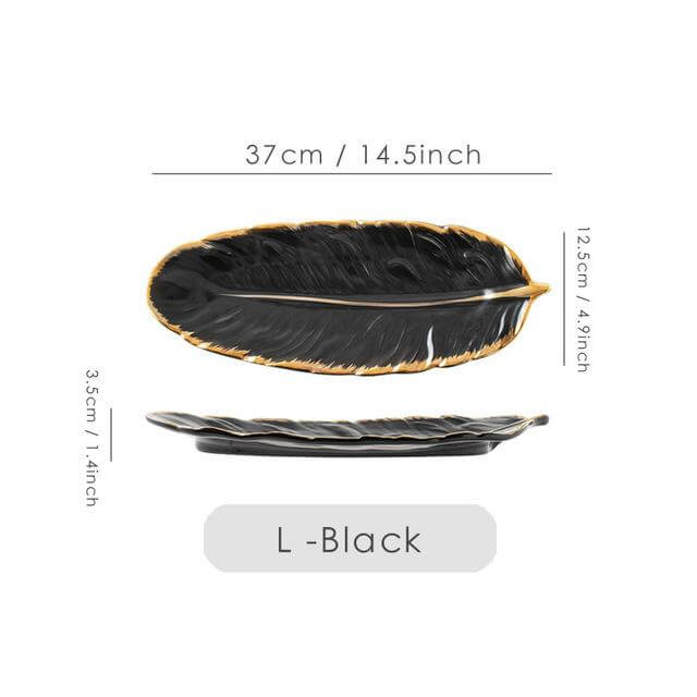Lisslune | Creative Gold Color Ceramic Plate Set