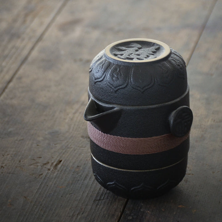 Lisslune | Elegant Ceramic Vintage Travel Teapot