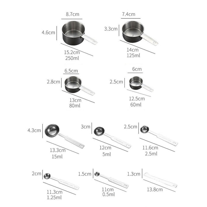 Lisslune | Premium Stackable Measuring Spoon Set