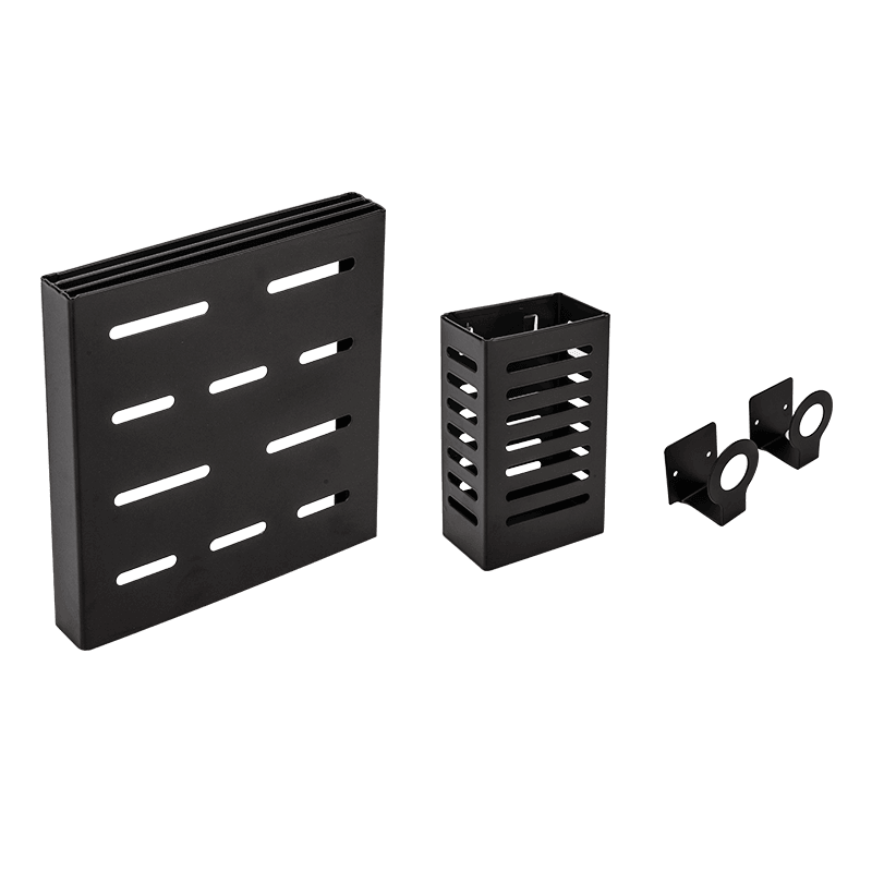Lisslune | Mat Black No Drill Metal Kitchen Storage