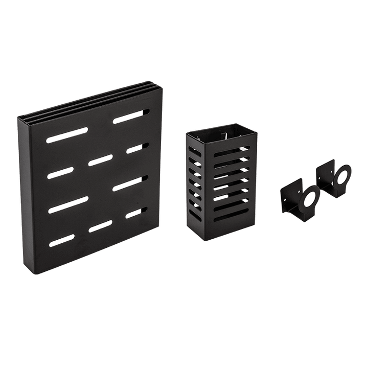 Lisslune | Mat Black No Drill Metal Kitchen Storage
