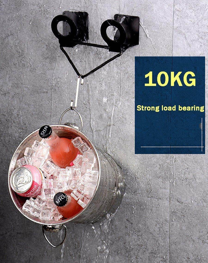 Lisslune | Mat Black No Drill Metal Kitchen Storage