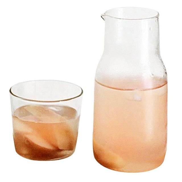 Lisslune | Water jug and glass set made of colored glass
