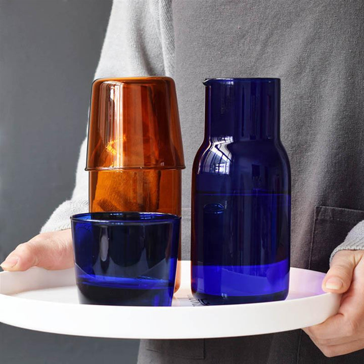 Lisslune | Water jug and glass set made of colored glass