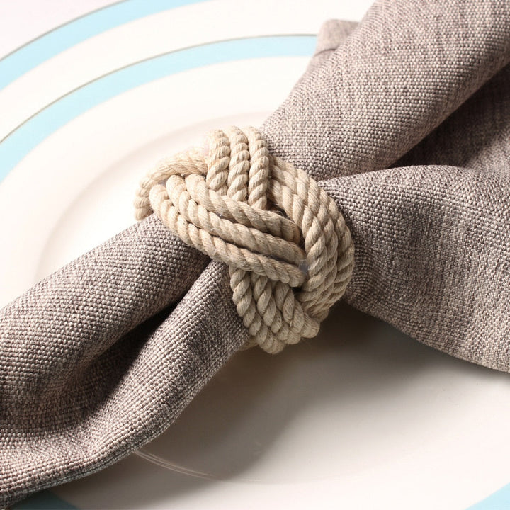 Lisslune | Braided Jute Napkin Ring - Set of 10