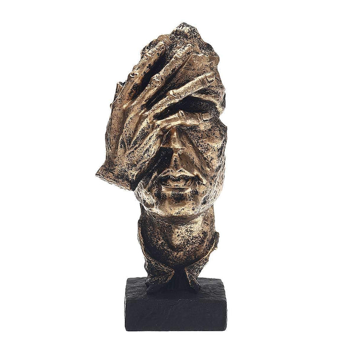 Lisslune | Abstract Gold Sculpture "NordicLine" – Modern Scandinavian Decoration
