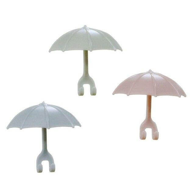 Lisslune | 3pcs Set Cute Umbrella Toothbrush Hook