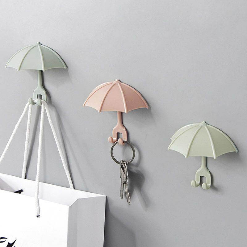 Lisslune | 3pcs Set Cute Umbrella Toothbrush Hook