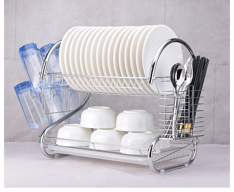 Lisslune | Kitchen Stainless Steel Rack Tableware Organizer