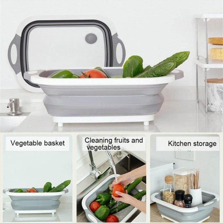 Lisslune | 3 In 1 Multifunctional Foldable Dish Tub Cutting Board