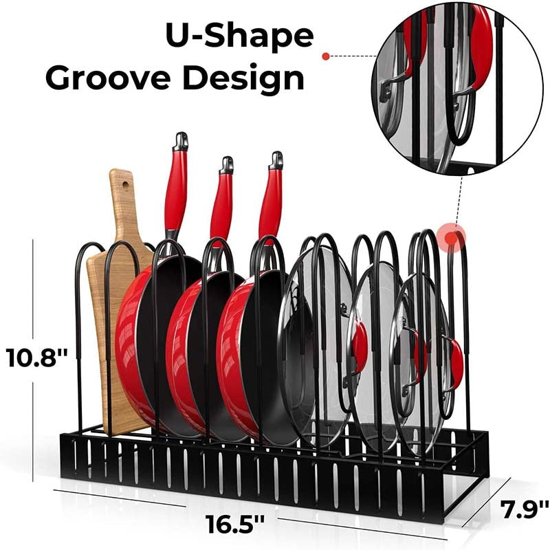 Lisslune | Adjustable Multi-Tier Kitchen Pan Organizer