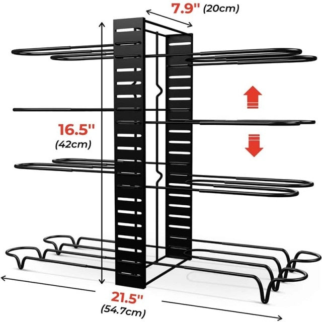 Lisslune | Adjustable Multi-Tier Kitchen Pan Organizer