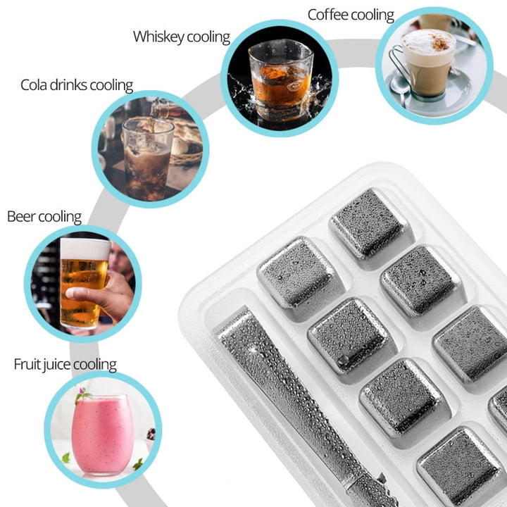 Lisslune | Stainless Steel Reusable Ice Cubes