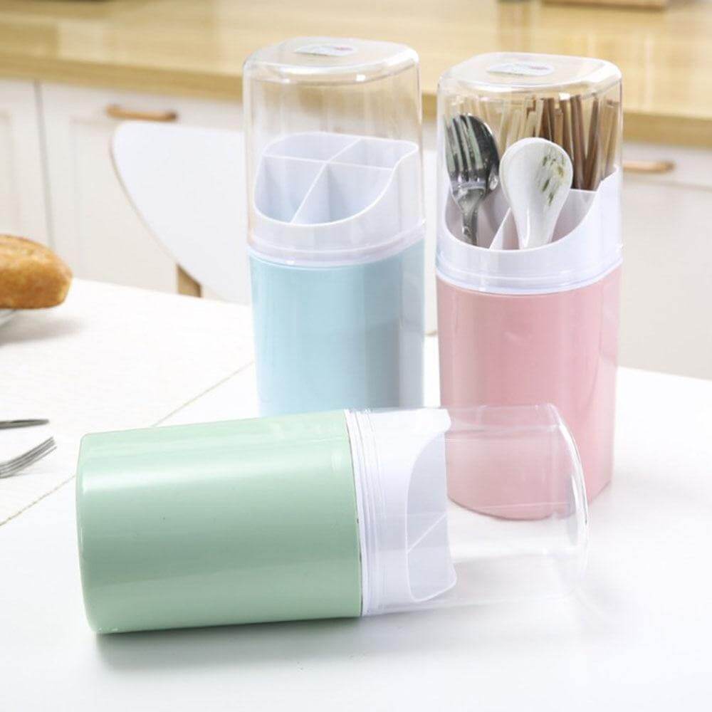 Lisslune | Wall Mounted Hanging Cutlery Drain Box with Lid