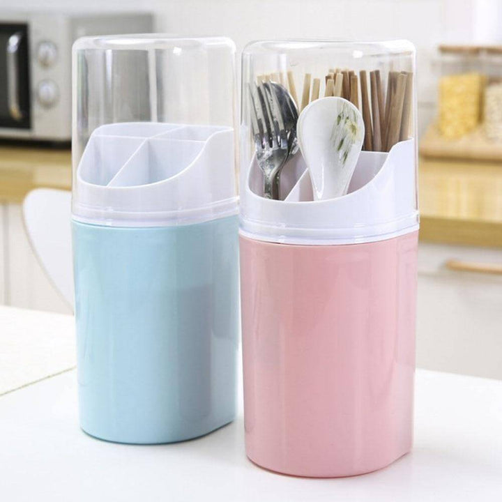 Lisslune | Wall Mounted Hanging Cutlery Drain Box with Lid