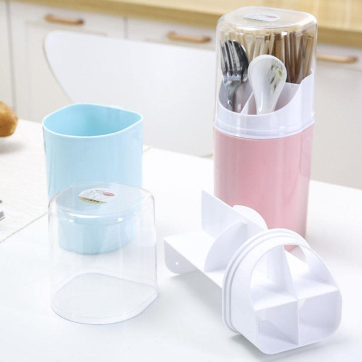 Lisslune | Wall Mounted Hanging Cutlery Drain Box with Lid