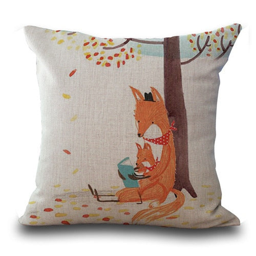 Lisslune | Fox Pattern Cushion Pillow Cases