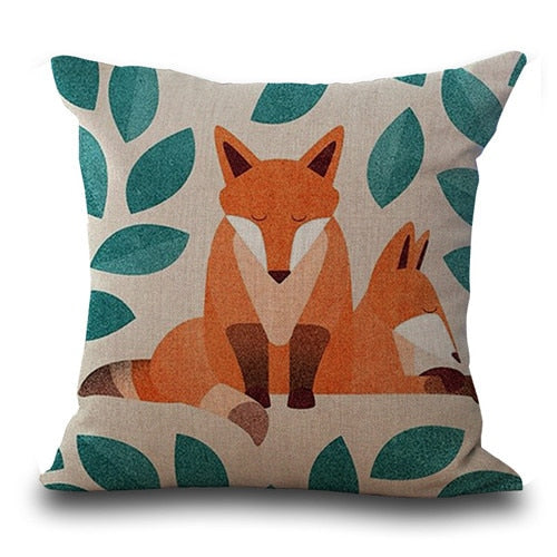 Lisslune | Fox Pattern Cushion Pillow Cases
