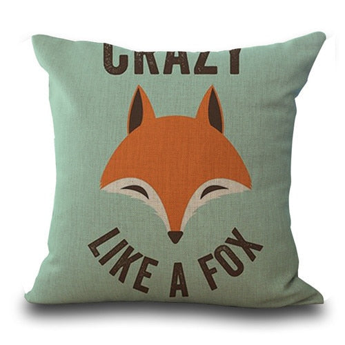 Lisslune | Fox Pattern Cushion Pillow Cases