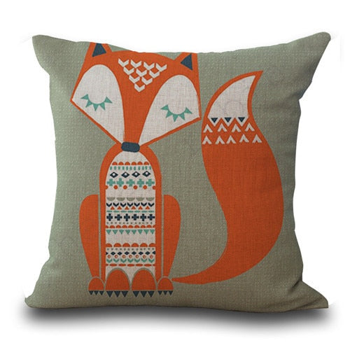 Lisslune | Fox Pattern Cushion Pillow Cases