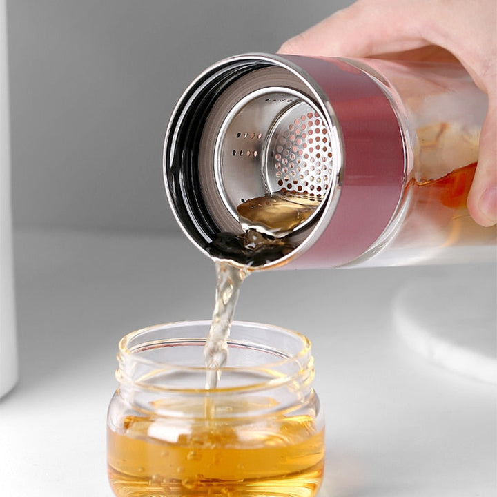 Lisslune | 2in1 Large Double Glass Tea Infuser Bottle