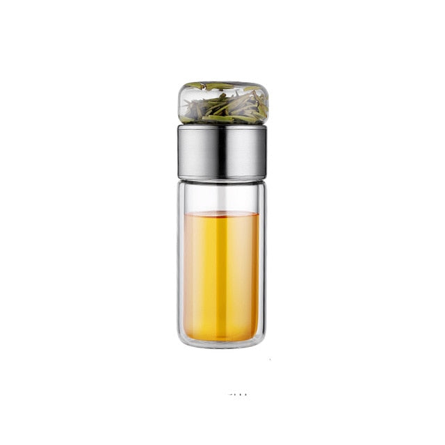 Lisslune | 2in1 Large Double Glass Tea Infuser Bottle