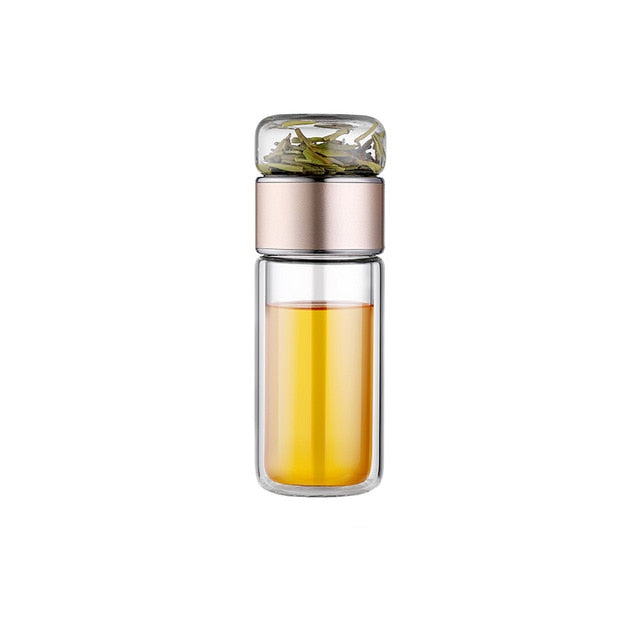 Lisslune | 2in1 Large Double Glass Tea Infuser Bottle