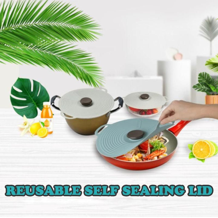 Lisslune | Reusable Airtight Self Sealing Silicone Lid