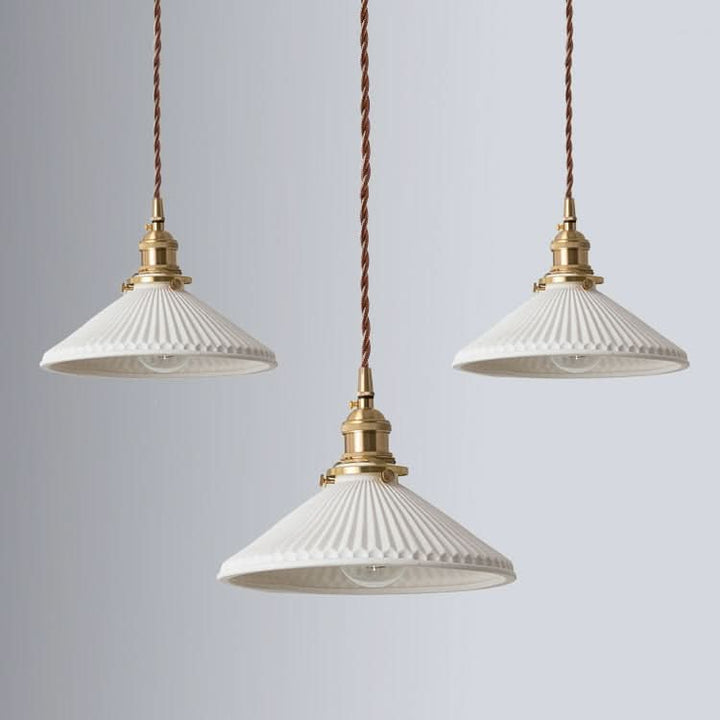 Lisslune | Scandinavian White Ceramic Pendant Light