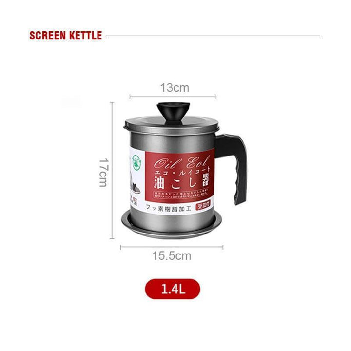Lisslune | Stainless Steel Large Capacity Oil Filter Pot