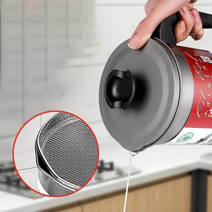 Lisslune | Stainless Steel Large Capacity Oil Filter Pot