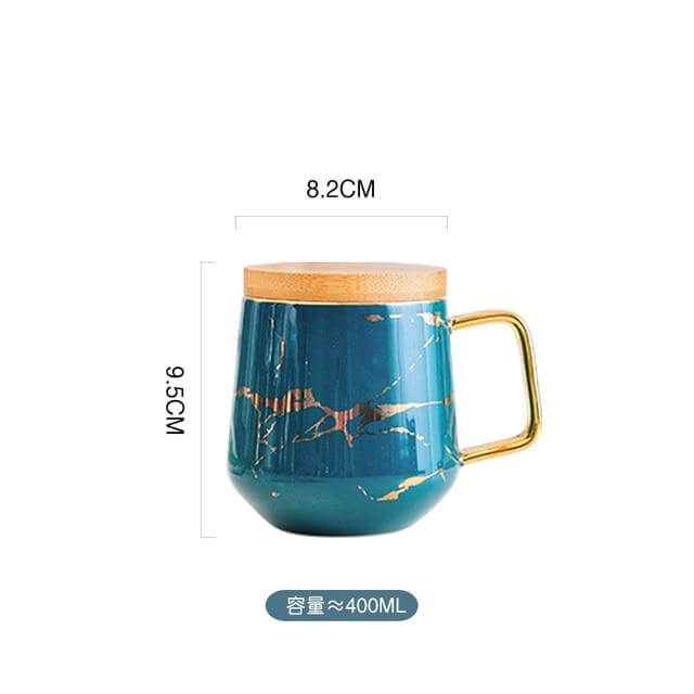 Lisslune | Elegant Nordic Marble Ceramic Coffee Mugs