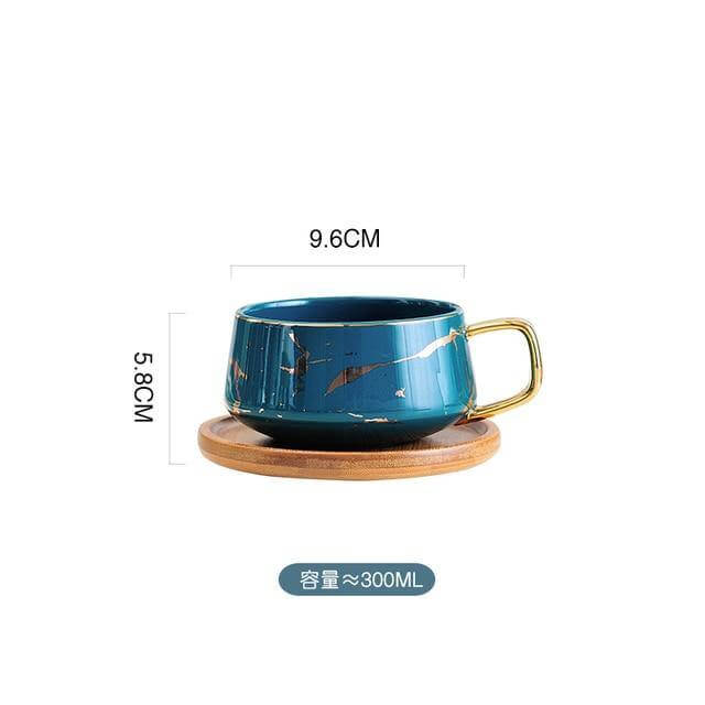 Lisslune | Elegant Nordic Marble Ceramic Coffee Mugs