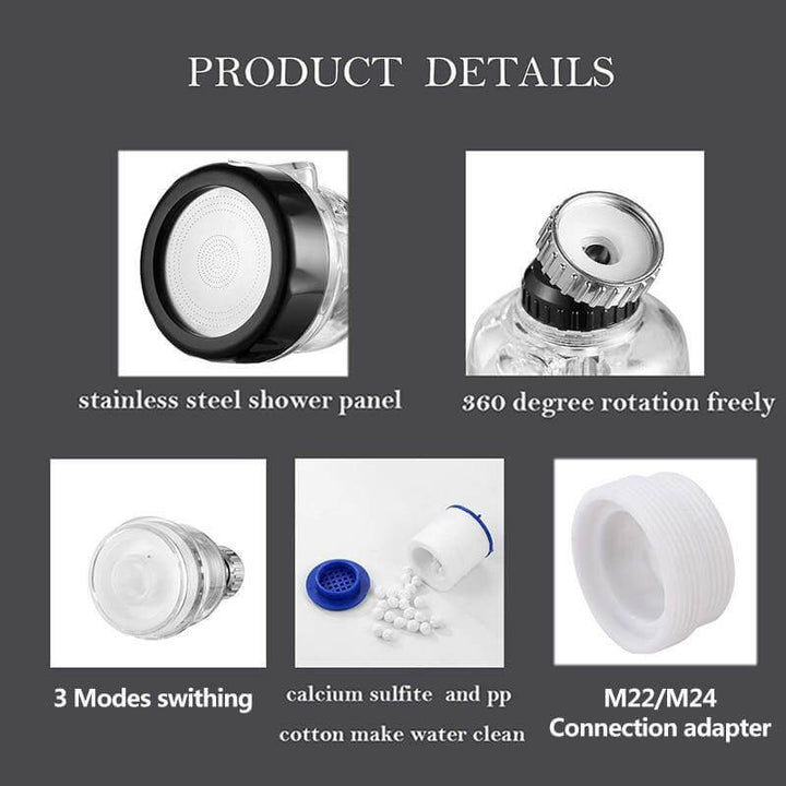 Lisslune | Multifunction Rotatable Water Spray Faucet Filter