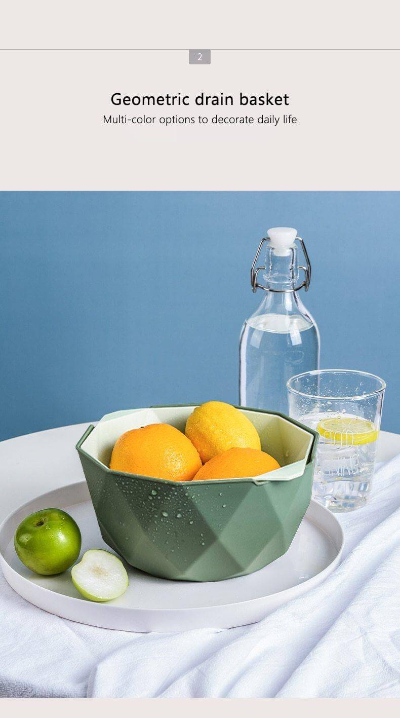 Lisslune | Elegant Double Layer Drain Basket With Strainer Bowl
