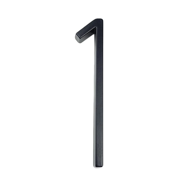 Lisslune | Royelux Modern House Numbers - Stainless Zinc Alloy, Black Finish, 5" High