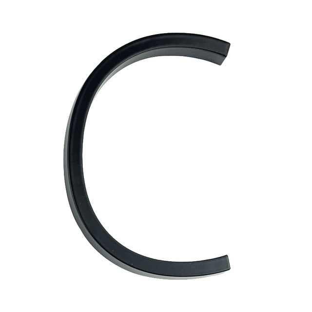Lisslune | Royelux Modern House Numbers - Stainless Zinc Alloy, Black Finish, 5" High