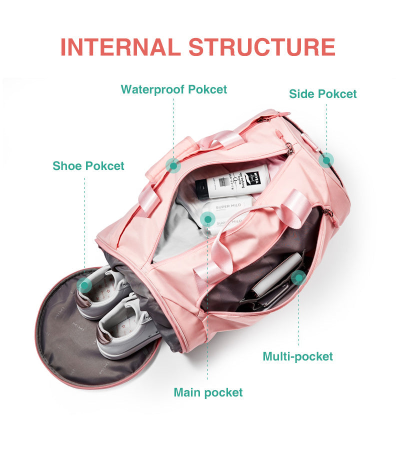 Lisslune | Versatile waterproof duffel bag with separate shoe compartment - A must for travel and gym