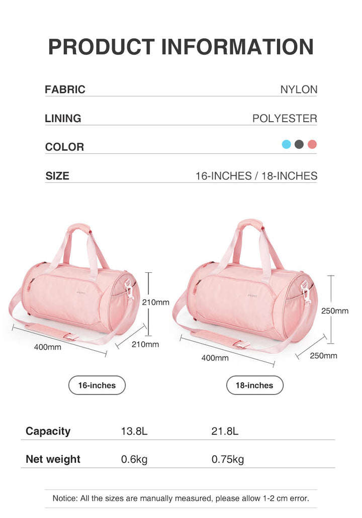 Lisslune | Versatile waterproof duffel bag with separate shoe compartment - A must for travel and gym