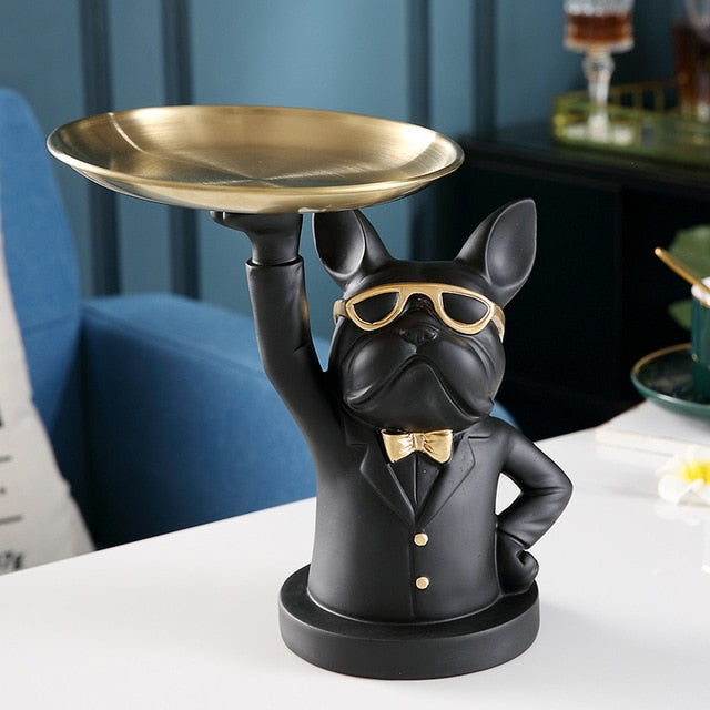 Lisslune | Nordic Fancy Bulldog Storage Tray Home Decor