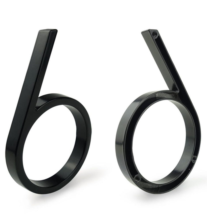 Lisslune | Royelux Modern House Numbers - Stainless Zinc Alloy, Black Finish, 5" High