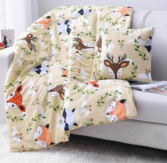 Lisslune | 2In1 Colorful Cartoon Pillow Blanket