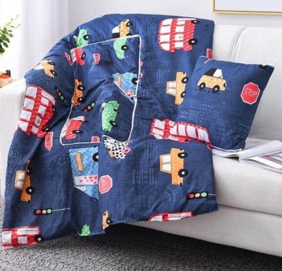 Lisslune | 2In1 Colorful Cartoon Pillow Blanket