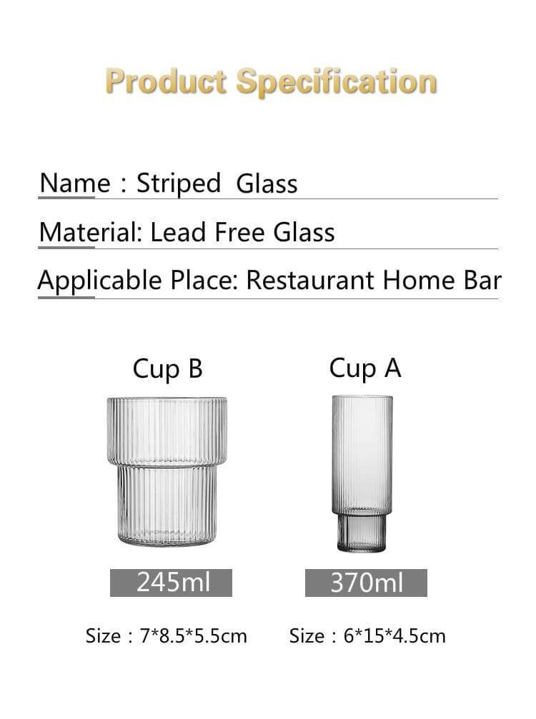 Lisslune | Japanese Style Creative Striped Glass